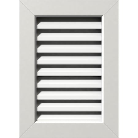 Ekena Millwork Vertical Gable Vent Functional, PVC Gable Vent w/ 1" x 4" Flat Trim Frame, 26"W x 28"H GVPVE26X2801FUN